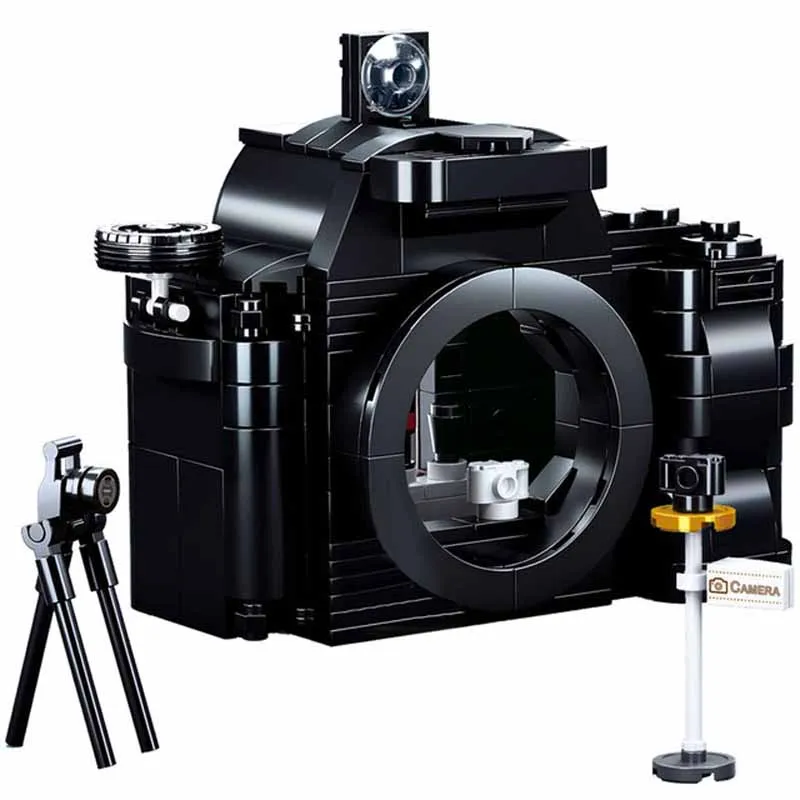 

Creator Series Phonograph Store Camera Store Building Blocks Mini Street View Gramophone Model Bricks Friend Girl Children Gift