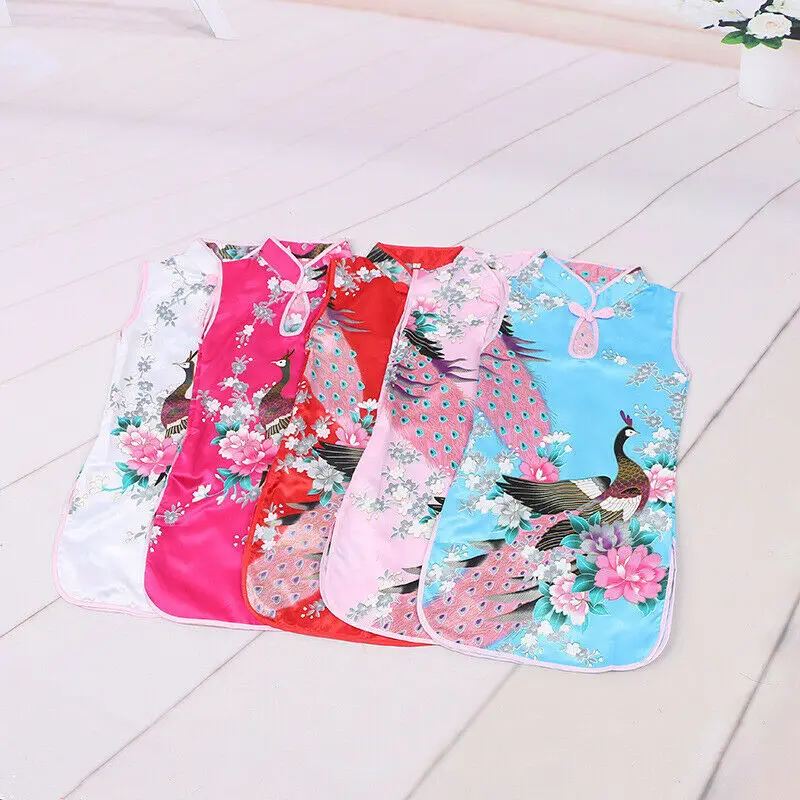 Новинка 2020 детское платье в стиле ретро для девочек китайское мини-платье Ципао с