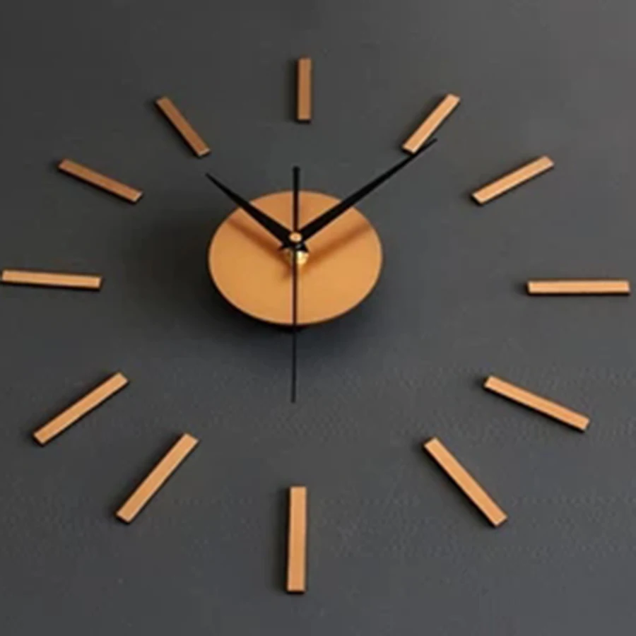 Бесшумные настенные часы стикер модные 3d большие цифровые современные гостиная