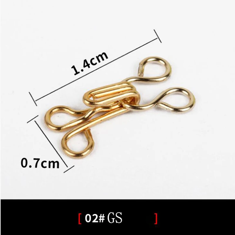 

100 pcs shirt Hook and Eye Fastener Metal buckle button for Bra/Dress/Corset/collar/bag wraps quilt/shirt/garment accessories
