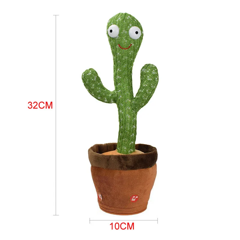Танцующие игрушки-кактусы говорящие электронные плюшевые игрушки вращающийся