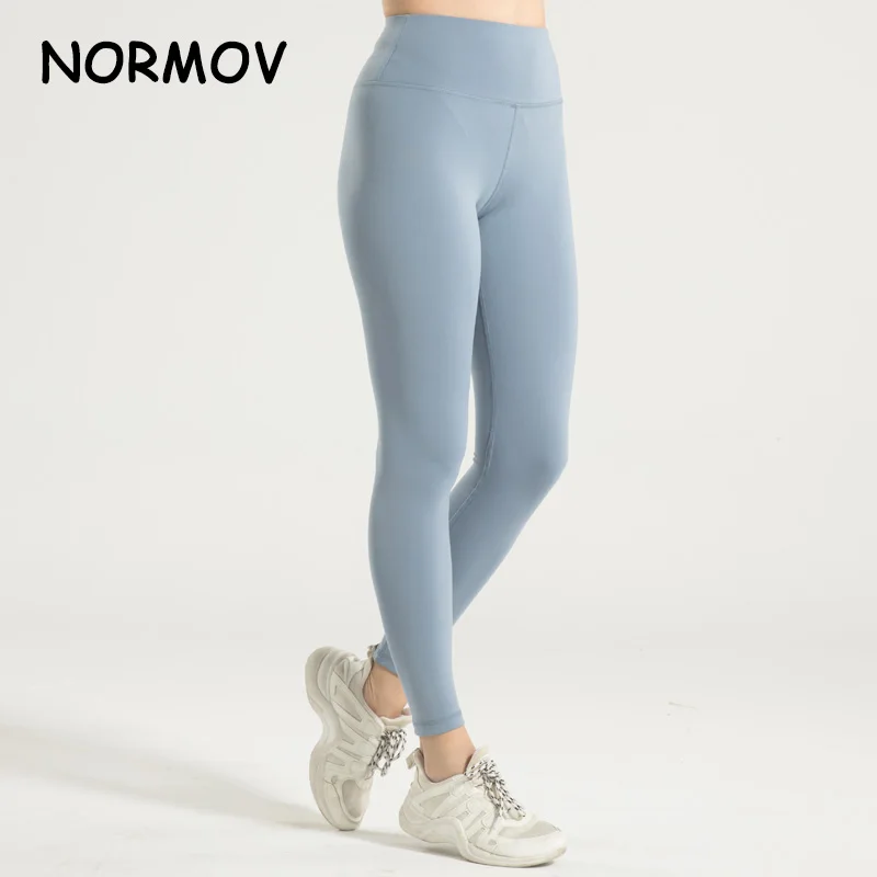 NORMOV Solid High Waist Female Leggings Soft Stretchy Women Leggings Push Up Yoga Workout Pants Sexy Seamless Fitness Sportswear