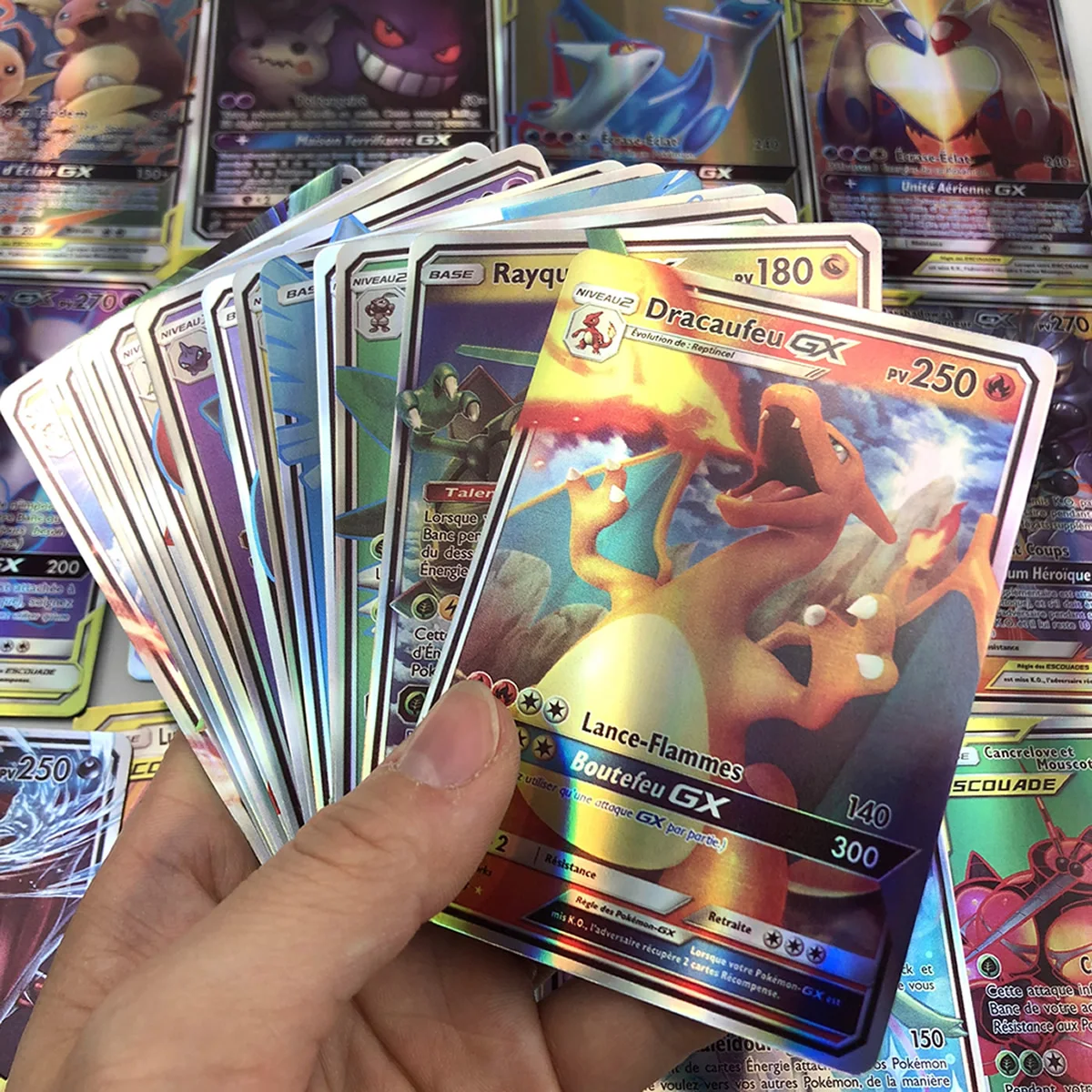 Новые блестящие карты Pokemon No Repeat TAKARA TOMY GX EX Game VMAX TAG TEAM Battle торговая карточка Лидер
