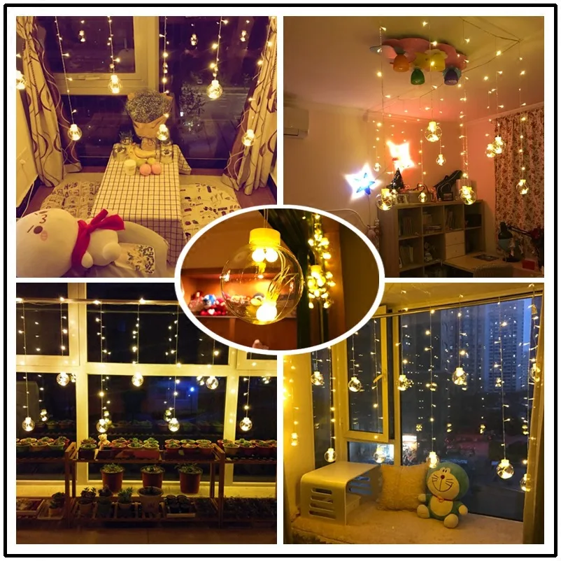 Сказочная гирлянда светодиодный шар для рождества дня рождения вечеринки