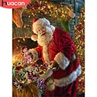 HUACAN Алмазная картина Зимняя Вышивка крестом Алмазная вышивка Санта-Клаус полная квадратная дрель Алмазная мозаика Рождественский подарок