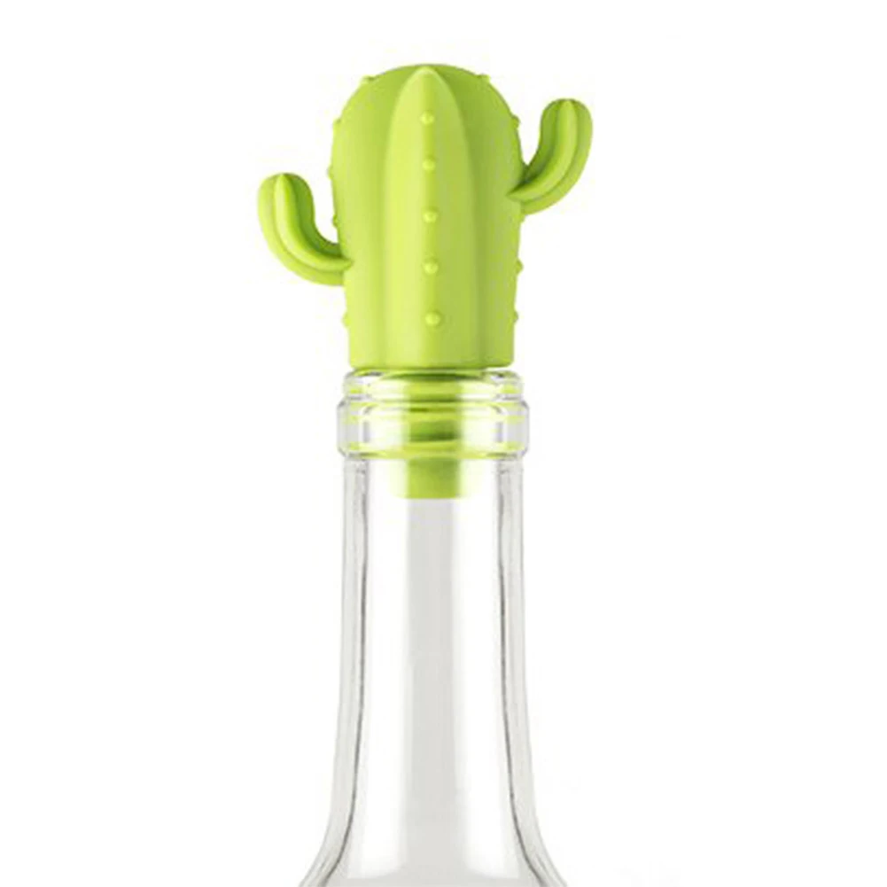 Силиконовая пробка для винной бутылки амулеты набор 1 большой кактус и 6 разных