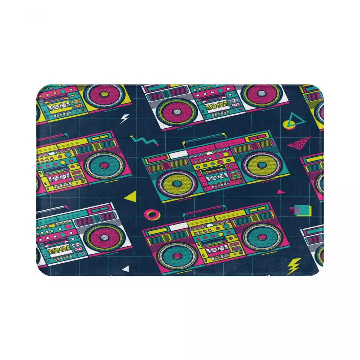 Нескользящий напольный коврик в стиле ретро популярный 80-х бокс-радио для