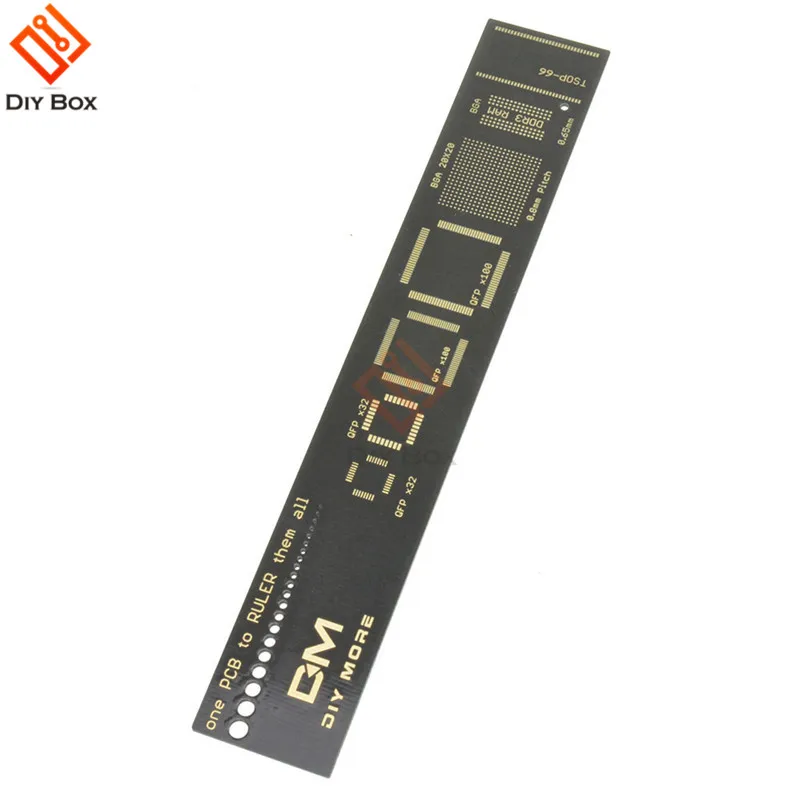 4 см PCB линейка, измерительный инструмент Многофункциональный резистор микросхема конденсатора IC SMD посылка блоки для электронных инженеров с цепочкой для ключей