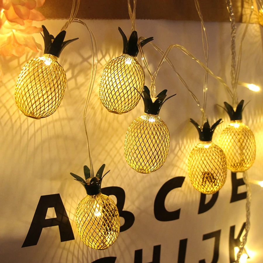 

Винтажная железная гирлянда Thrisdar с ананасами, 10/20 светодиодов, для свадьбы, Рождества, праздника, вечеринки, свадьбы, Рождества, гирлянда с а...