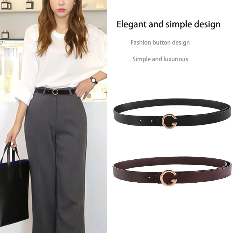 

Women Genuine Leather Belt Fashion Brand gg Belt For Women Hight Quality Metal Buckle Jeans Belt Femal Trouser Black Belt