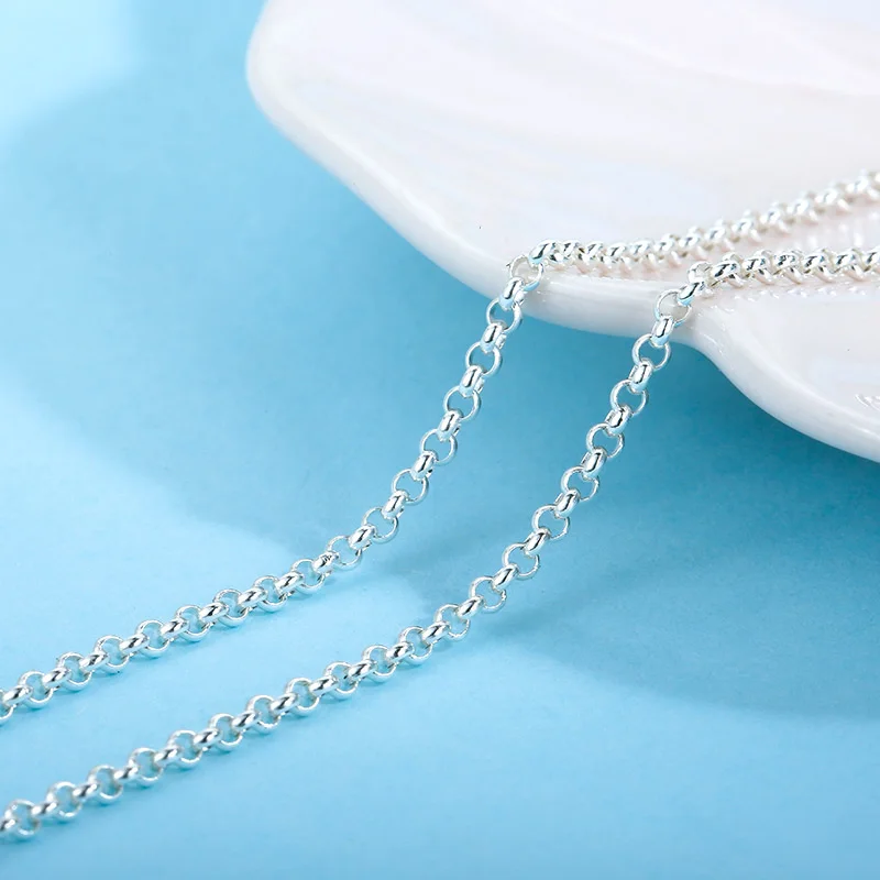 

SA SILVERAGE 28/32 Inch 71.12cm and 81.28cm S925 Sterling Silver Accessory Chain 9.01g Matching S925 Silver Necklace