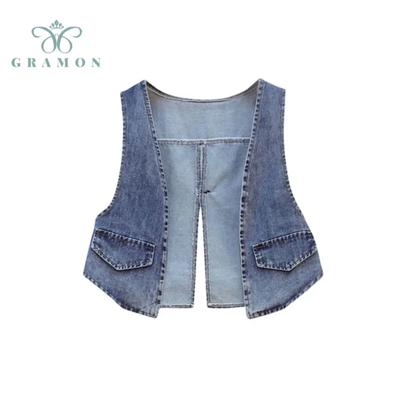 

2021 Summer Autumn New Women Plus size Denim Sleeveless Split Vest Coat Fashion Casual Streetwear Y2K Punk Female Jackets