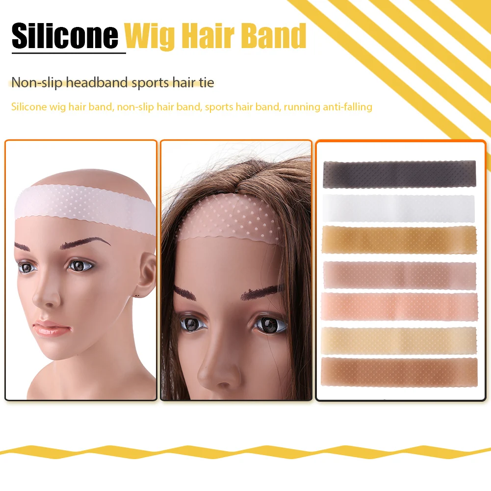 Силиконовая регулируемая эластичная повязка для парика нескользящая на голову