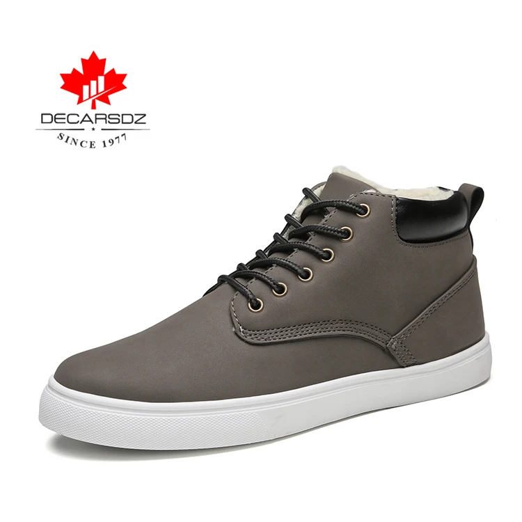 DK-BM-05-2 Men Warm Boots Man Winter Snow Boots Men Brand Fur Warm Ankle Botas hombre Male Casual Lace-up Luxury Leahter Men's Boots - Цвет: DK-BM-05-2