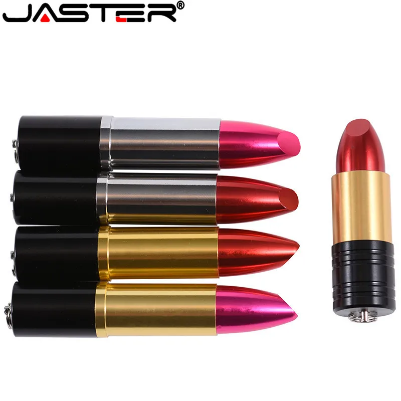 Флеш накопитель JASTER Shantou Metalen 5 Soorten в виде губной помады Usb флеш 4 гб 16 32 64 usb 2 0 диск