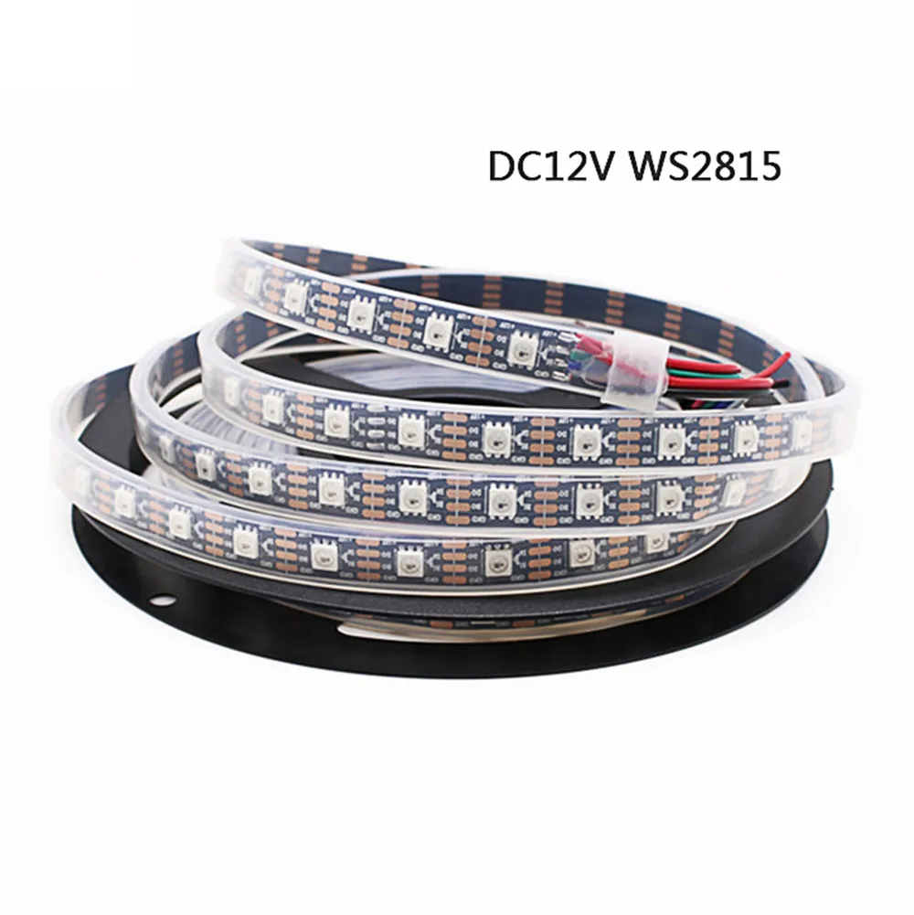 

Пиксельная Светодиодная лента ws2815, 12 В постоянного тока, RGB, индивидуальная Адресуемая светодиодная лампа, стандарт IP30, IP67, 5 м, 30 светодиосве...