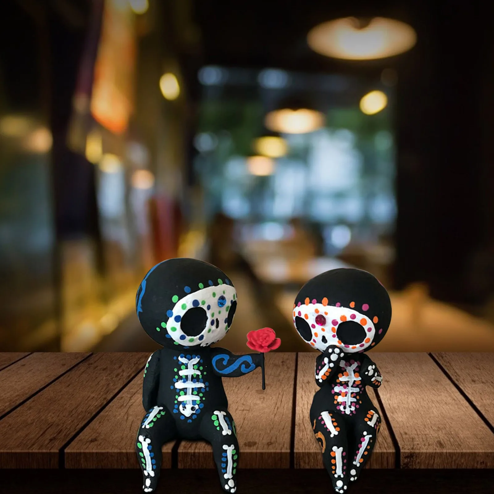 Изделия ручной работы из смолы сахарный череп тапочки для влюбленных Семья людей