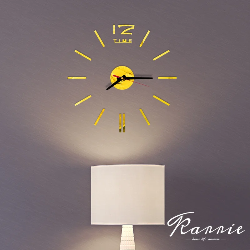 Новинка 2020 часы настенные 3d акриловые зеркальные наклейки сделай сам украшение