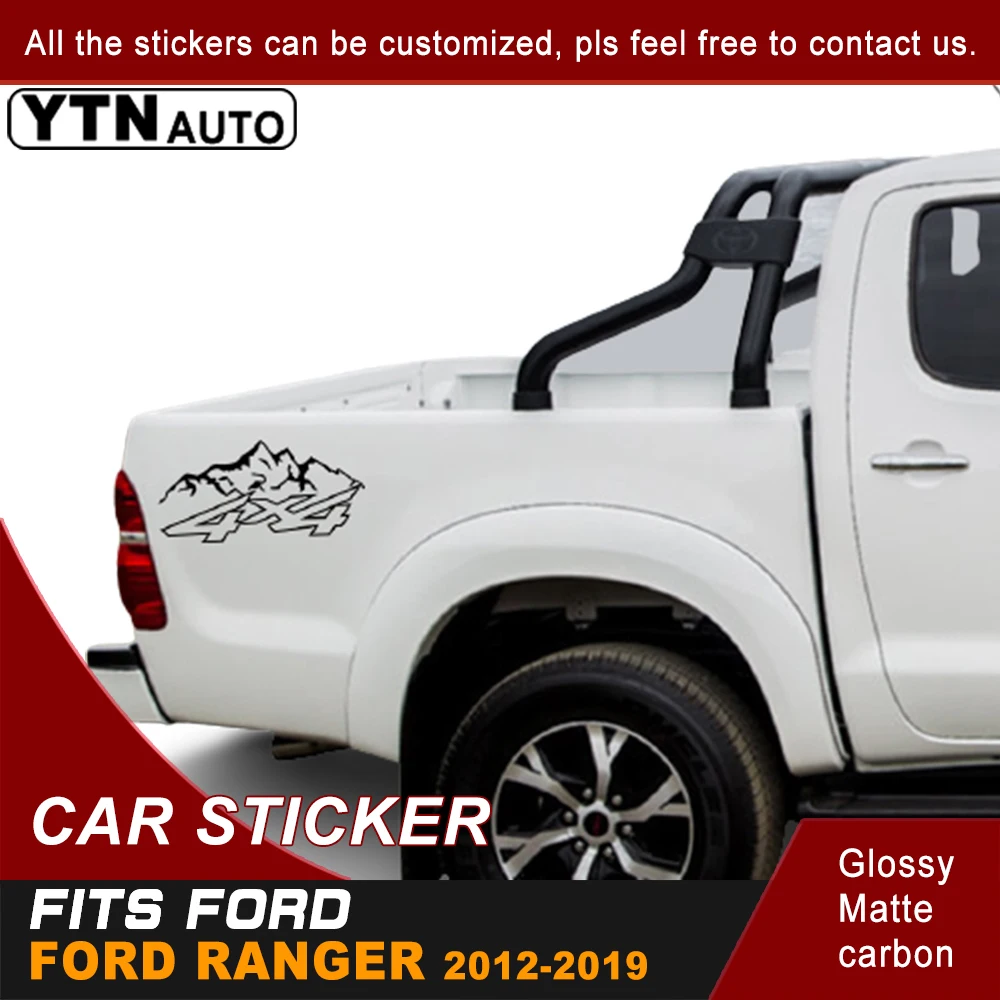 

Car Stickers Left And Right 4x4 Moutain Off Road Sticker Decal Vinyl For Ford Ranger Pickup And Truck Adventure Mud Car Decal