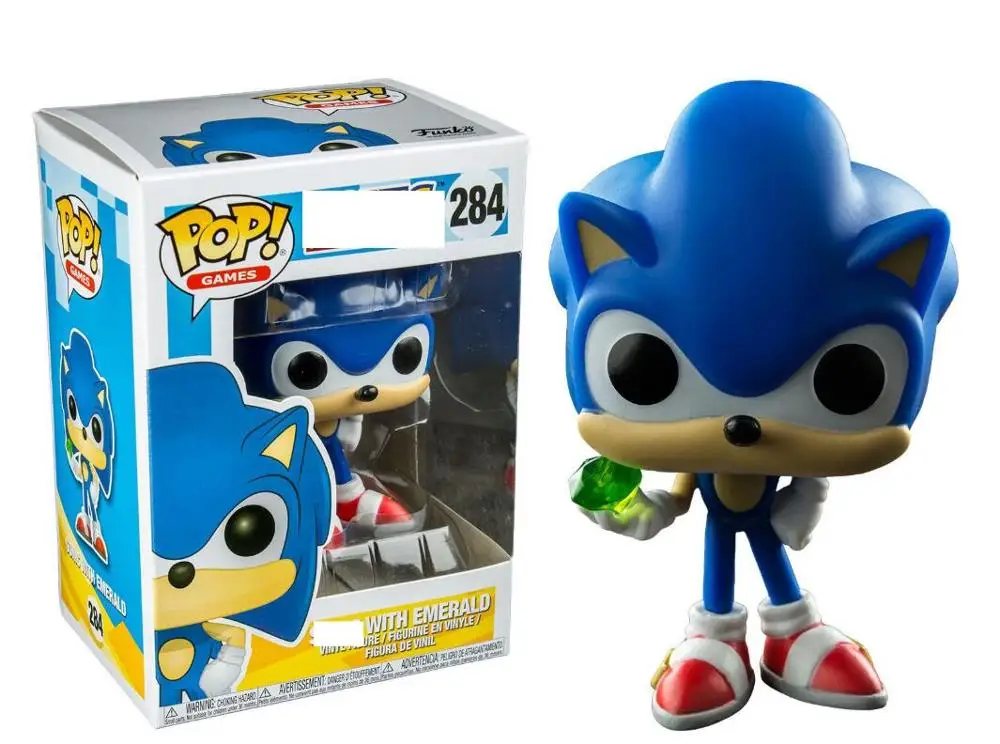 Оригинальная суперзвуковая звуковая фигурка FUNKO POP с кольцом/изумрудной тенью