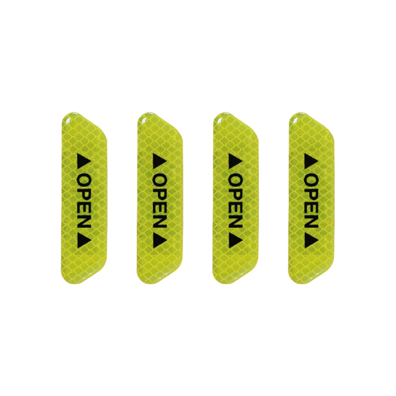 Green-4pcs Для smart 450 451 453 fortwo forfour автомобильный предупреждающий светоотражающий стикер, знак безопасности двери, украшение автомобиля, светоотражающие полосы для brabus - Название цвета: Green-4pcs