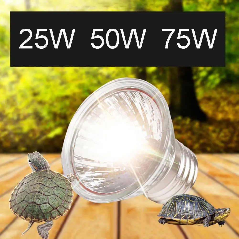 

25/50/75W UVA+UVB 3.0 Reptile Lamp Bulb Turtle Basking UV Light Bulbs Heating Lamp Amphibians Lizards Temperature Controller