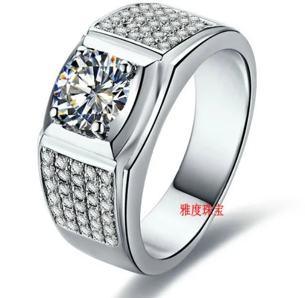 Роскошное качественное обручальное кольцо SONA из синтетического камня для мужчин