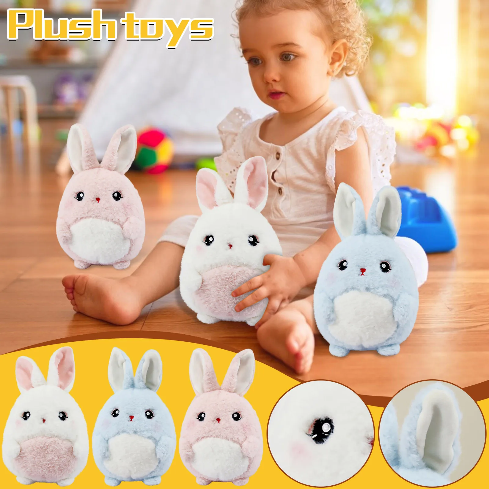 

Creative And Lovely Plush Animal Doll Imitating Cute Plush Toy Bunny Soft Baby Kids Sleep Appease Doll Birthday Gift
