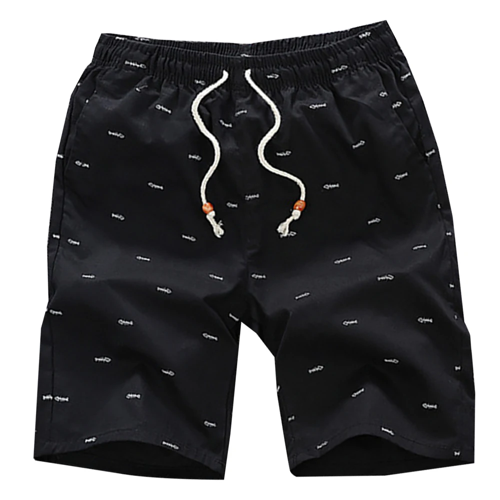 

Korean Fashion Men Shorts Summer Drawstring Printed Shorts Casual Sports Running Straight Shorts Plus Size 5XL Men Clothing