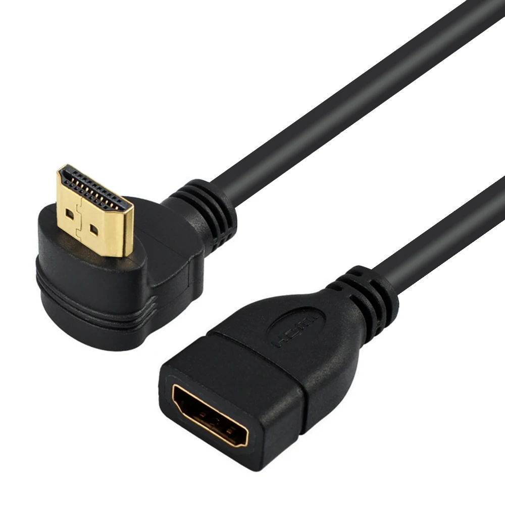270 Degree HDMI Удлинительный кабель Угловой 90 270 градусов Мужской к женскому кабелю HDMI удлинитель адаптер для Dongle tv Stick HDMI сплиттер переключатель - Цвет: 270 Degree