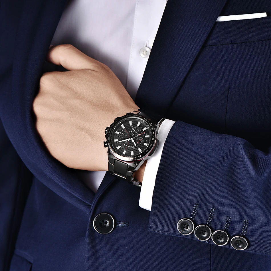 Автоматические часы BOYZHE мужские роскошные брендовые механические с хронографом