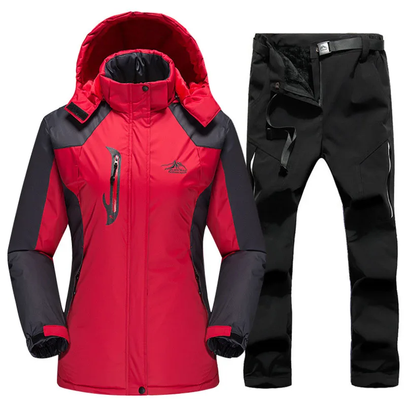 

Ski Set Women Winter Warm Windproof Waterproof Outdoor Sports Snow Jackets and Pants Hot Ski Equipment Snowboard Jacket Female