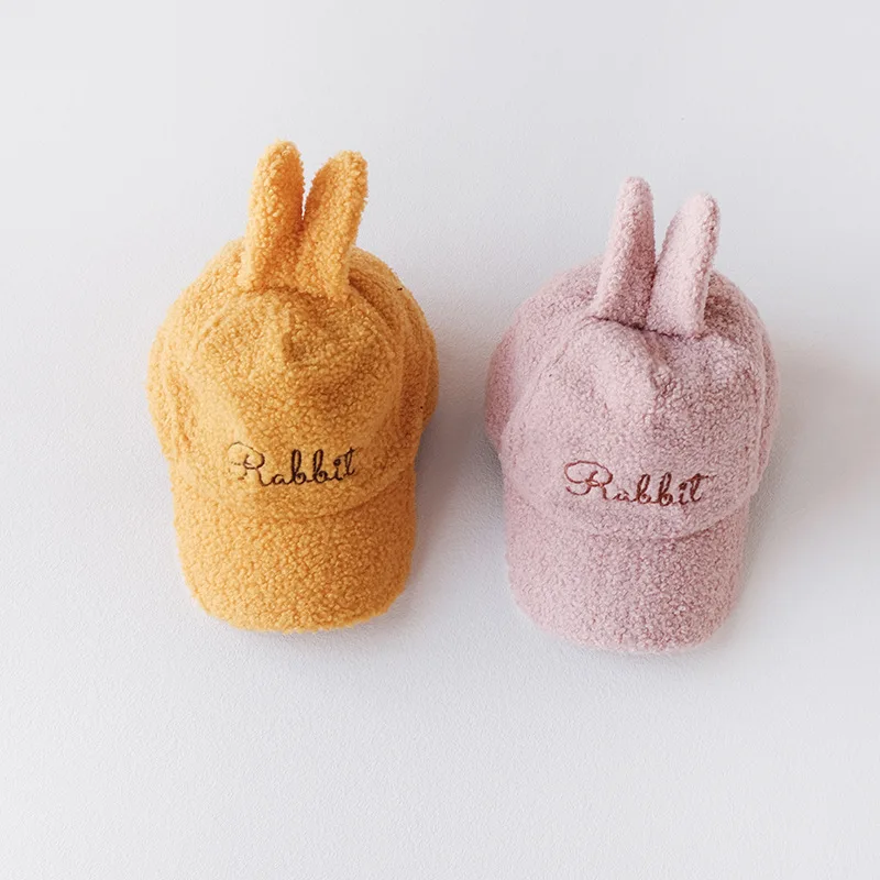 Детские осенне-зимние бейсбольные шапки имитация овечьей шерсти бархатные милые