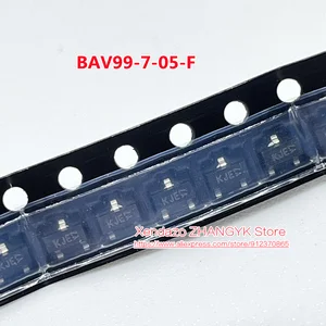30pcs/Lot Triode SOT23 BAV99-7-05-F Silk screen KJE SOT-23 SMD Diode Transistor Chip New Original In Stock