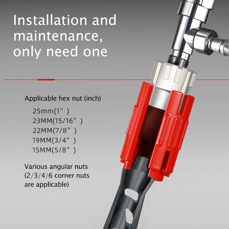 

Multifunctional Faucet Wrench Tool Faucet & Sink Installing Tool Faucet & Sink Installer Compatible w/ Tolioet Washroom
