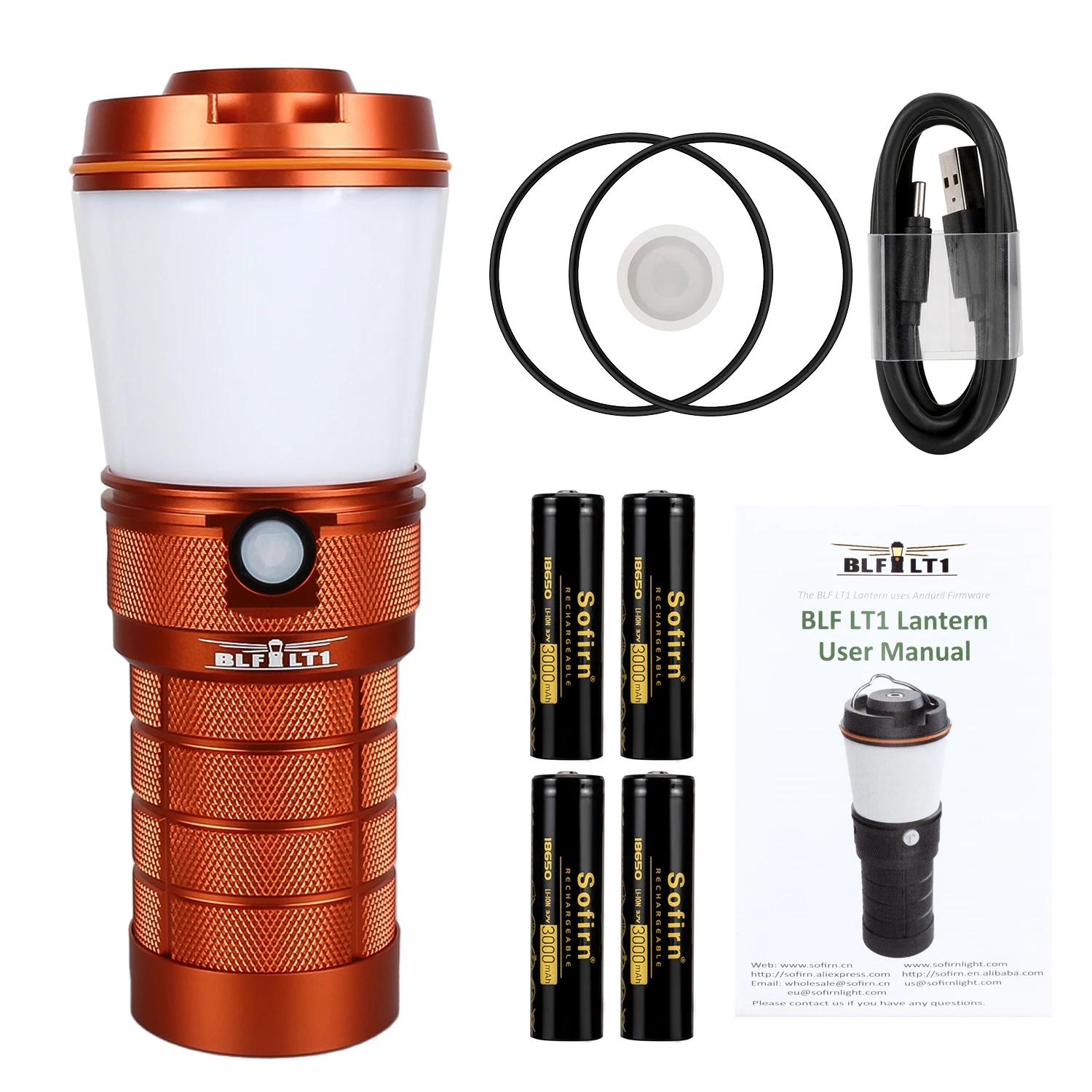 Lanterna de Acampamento de Led Lanterna de Acampamento 2700k a 5000k Sofirn Superbrilhante Recarregável Caminhadas Tocha Cor Variável Blf Lt1