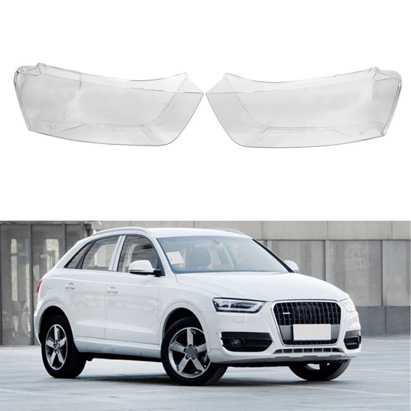 

Car Front Headlight Head Light Lamp Lens Shell Cover Replacement For- Q3 2010-2015