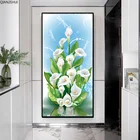 QIANZEHUI, алмазная 5D Вышивка своими руками, круглая Алмазная бутылка лилии полная Стразы 5D алмазная живопись вышивка крестиком