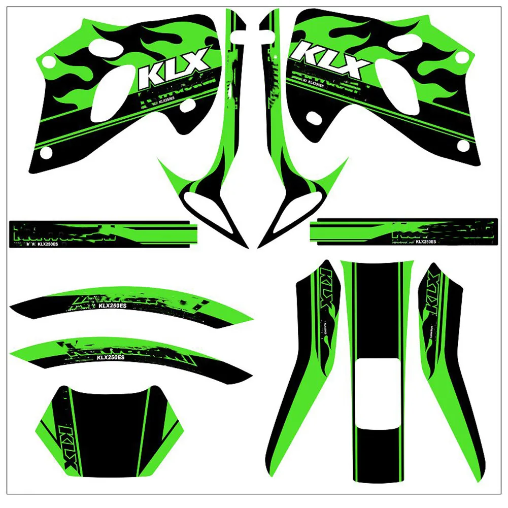 Набор стикеров для KAWASAKI KLX250 KLX 250 1993 1994 1995 1996 1997 300 KLX300 набор графических фонов