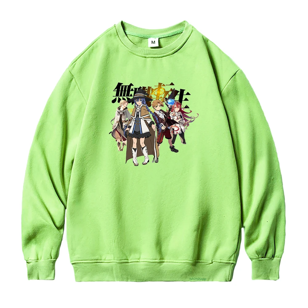 

Anime Mushoku Tensei Hoodie Winter Clothes Women Oversized O-Neck Hoodies Loose Fleece Vintage Pullover Sweatshirts for Teens