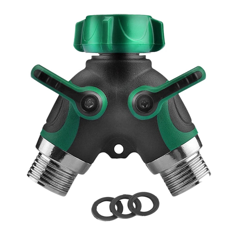 

2 Way Y Shape Hose Connector Garden Splitter Comfortable Plastic Grip Faucet