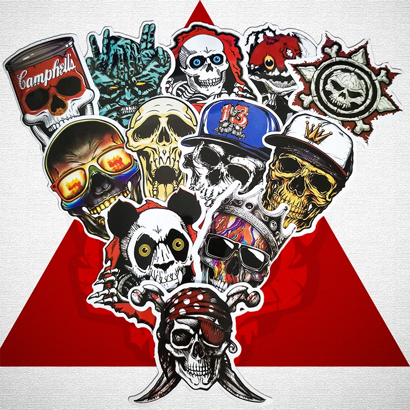 

50 Pcs Mixed Horror Stickers for Luggage Laptop Skateboard Bicycle Motorcycle Car Styling Decals PVC Cool Waterproof Sticker Toy