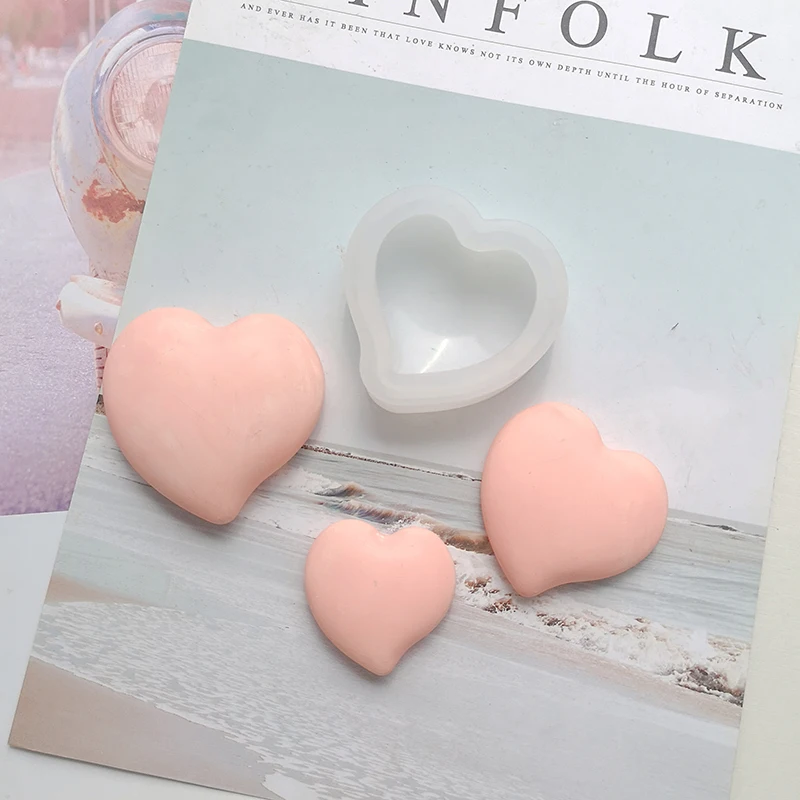 Силиконовые формы Love Heart, эпоксидные гипсовые поделки для украшения автомобиля, Свеча «сделай сам», форма для мыла, форма для бетонной глины