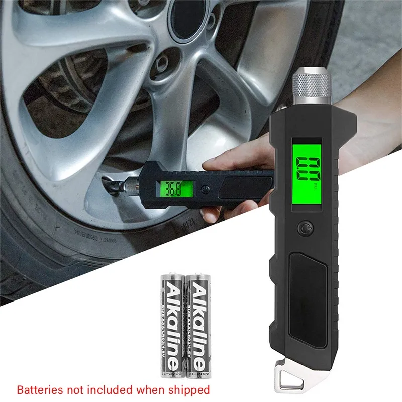 

Digital Tire Pressure Gauge 230 PSI 4 Settings Heavy Duty Non-Slip for Car Bicycle with Larger Backlit LCD Flashlight