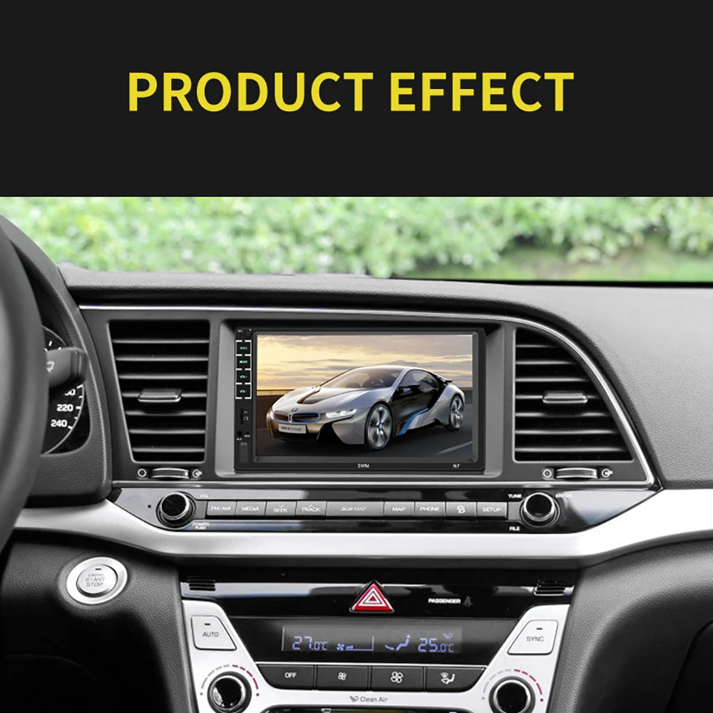 Автомобильная стереосистема 2DIN 7 дюймов Android GPS Navi MP5 плеер Bluetooth Wi Fi FM радио Прямая