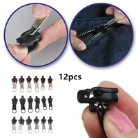 12pcs zipper repair kit universal instant fix zip replacement zip slider teeth rescue zipper slider for tailor sewing bulk tool