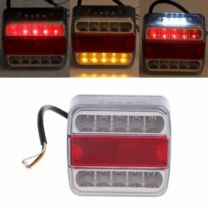 

14 LED DC 12V Truck Car Trailer Boat Caravan Rear Tail Light Stop Lamp Taillight License Plate Light