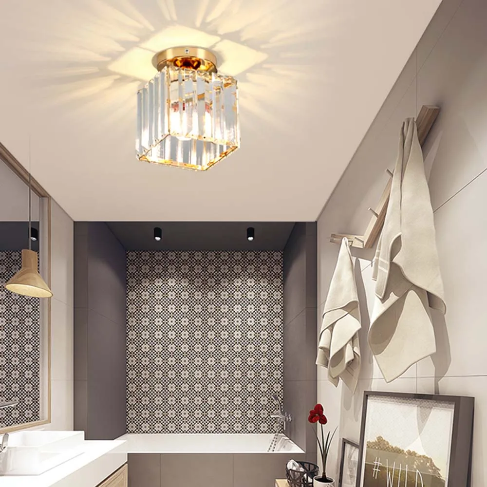 Хрустальная потолочная лампа E27 современный элегантный декоративный светильник