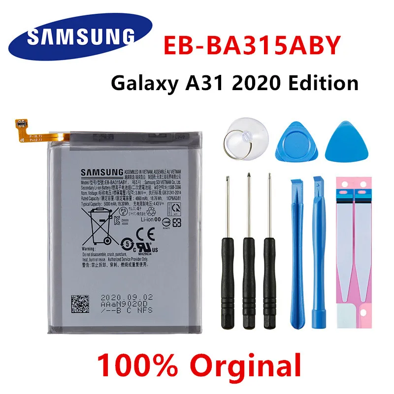 SAMSUNG оригинальная EB BA315ABY 5000 мА/ч батарея для Samsung Galaxy A31 2020 Edition SM A315F/DS A315G/DS