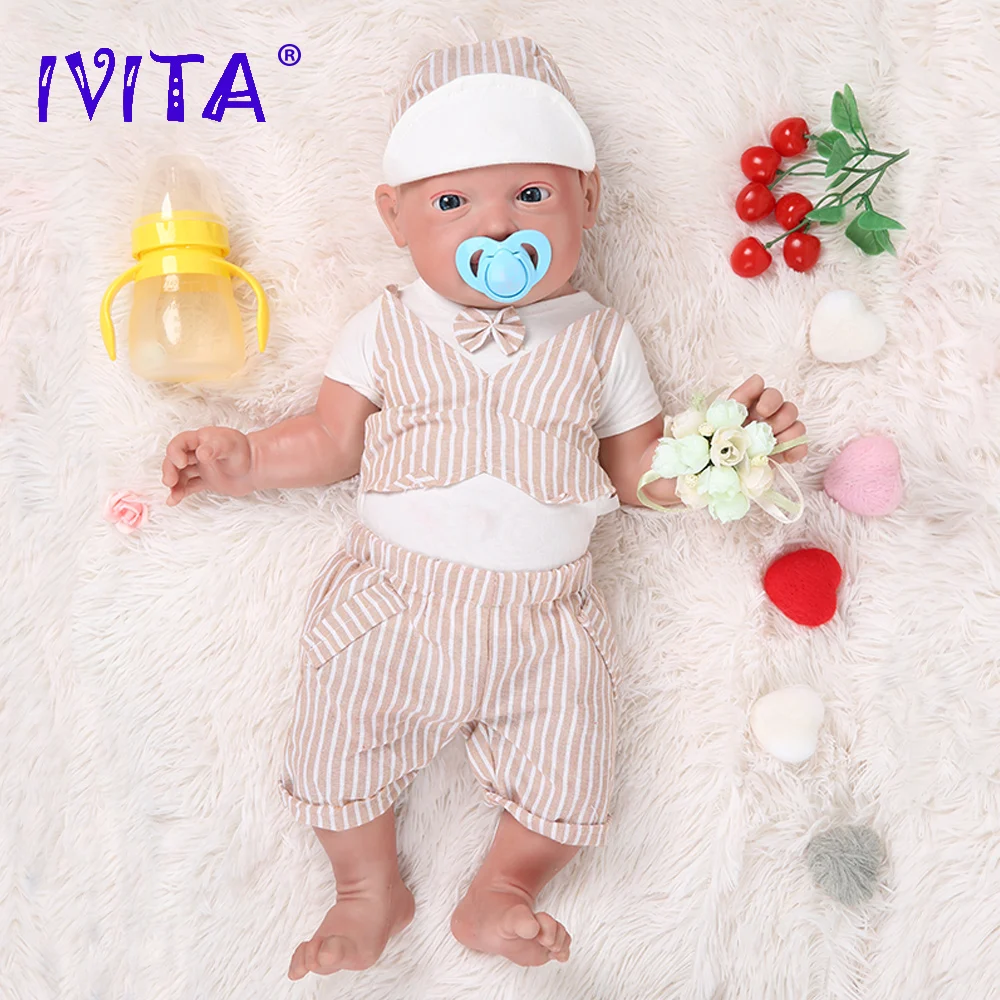 IVITA WB1513 59 см 5210 г Оригинальные Полностью силиконовые куклы для новорожденных